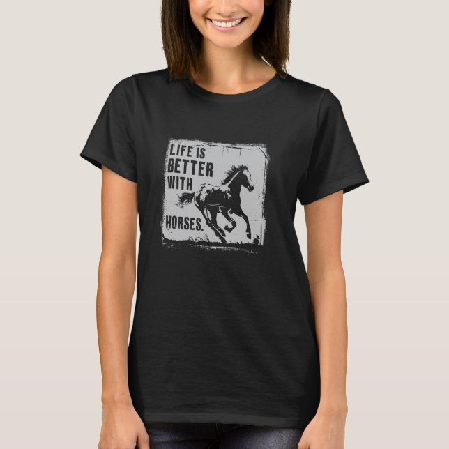 T-shirt Citation d'équitation pour femmes (Devant)