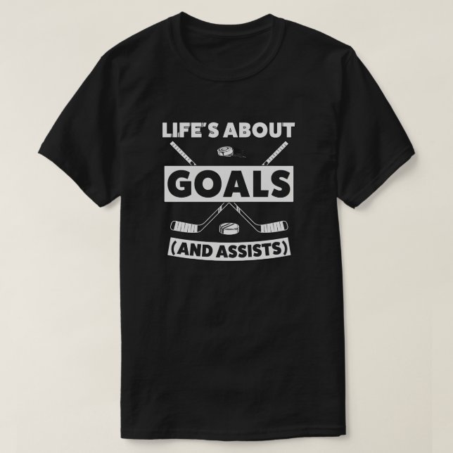 T-shirt citation d'esprit d'équipe de hockey (Design devant)