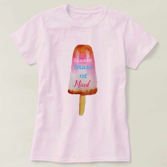 T-shirt Citation d'été popsicle sorbet mignon art alimenta (Design devant)