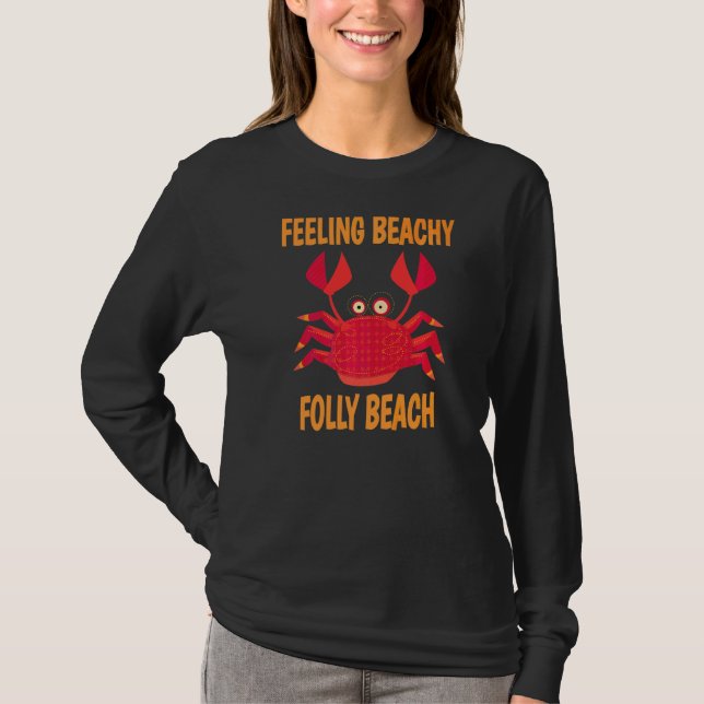 T-shirt Citation d'été pour vacances à Folly Beach (Devant)