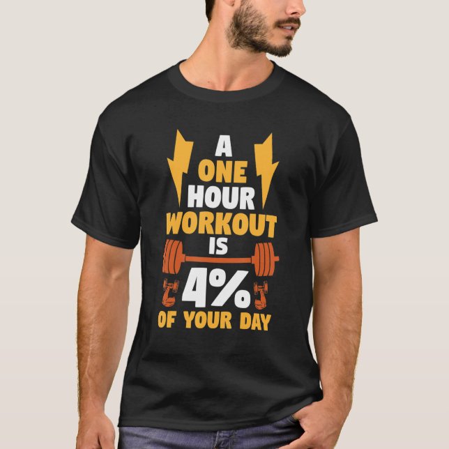 T-shirt Citation D'Exercice De Fitness Une Heure D'Entraîn (Devant)