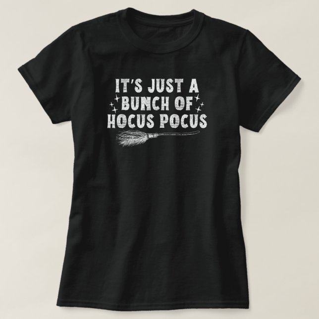 T-shirt Citation d'Halloween noir et blanc (Design devant)
