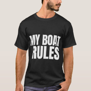 T-shirt Citation d'humour de pêche selon mes règles de bat