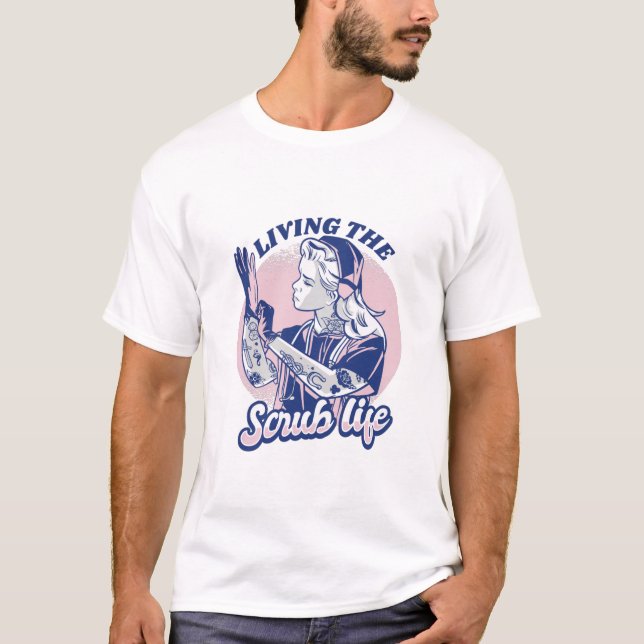T-shirt Citation d'infirmière - Vie de blouse (Devant)
