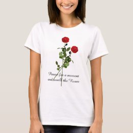 T-shirt Citation d'inspiration Pause et respire Roses