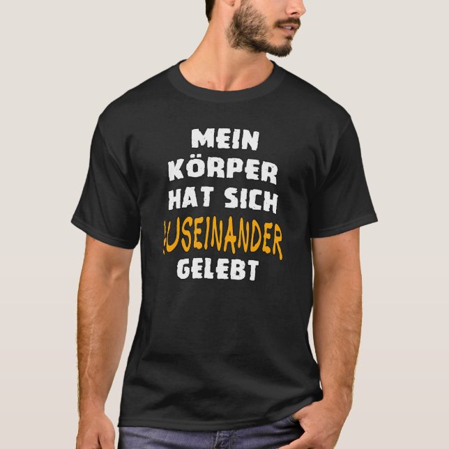 T-shirt Citation Distinctive Slogan Mein Körper [Langu All (Devant)