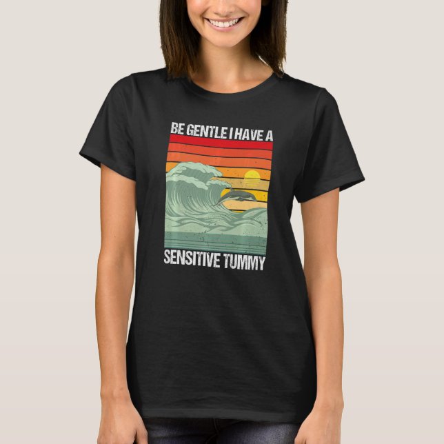 T-shirt Citation Dit Retro Be Gentle J'Ai Un Tu Sensitif (Devant)