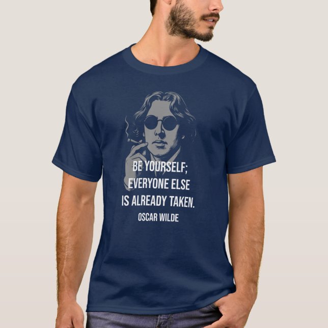 T-shirt citation d'Oscar Wilde pour être soi-même (Devant)