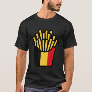 T-shirt Citation Drapeau Belge Simple Cœur Amour Belgique