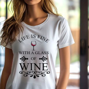 T-shirt Citation drinker vin drôle