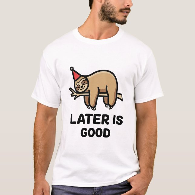 T-Shirt Citation Drôle avec Icône Minimale (Devant)