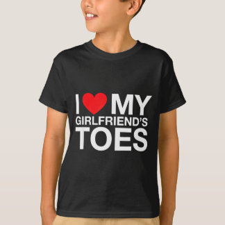 T-shirt citation drôle coeur les orteils de ma petite amie