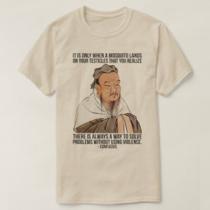 T-shirt Citation drôle Confucius - Moustique sur les testi