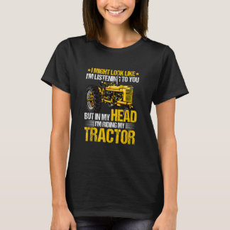 T-shirt Citation drôle d'agriculture Facilement distrait