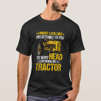 T-shirt Citation drôle d'agriculture Facilement distrait