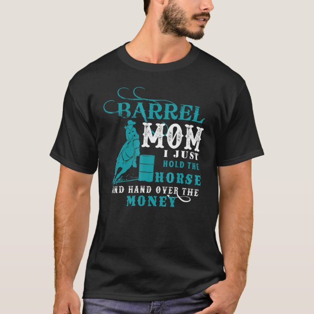 T-shirt Citation drôle de cheval de course de tonneau fou  (Devant)