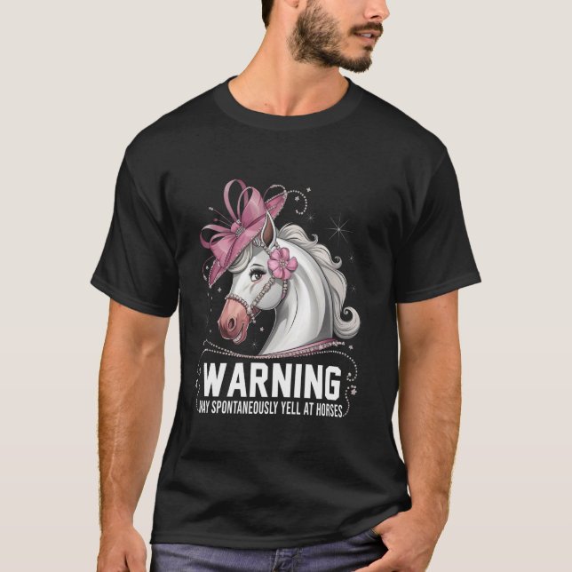 T-shirt Citation drôle de course de chevaux de la fête de  (Devant)