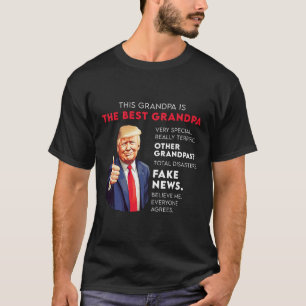 T-shirt Citation drôle de Donald Trump pour grand-père con