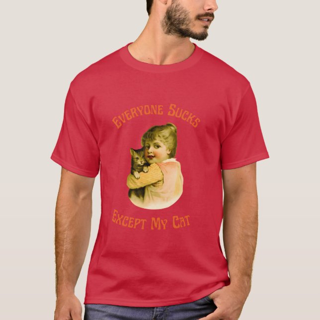T-shirt Citation drôle de fille amoureuse de chats (Devant)