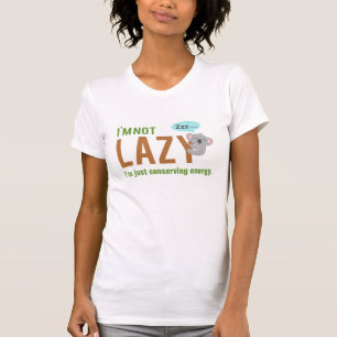 T-shirt Citation drôle de koala mignon endormi Pas paresse