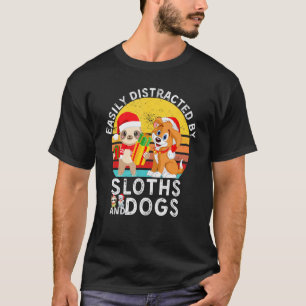 T-shirt Citation drôle de paresseux facilement distrait pa