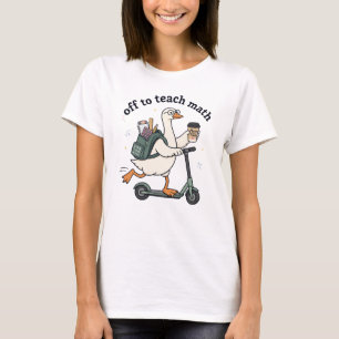 T-shirt Citation drôle de professeur de maths en partance