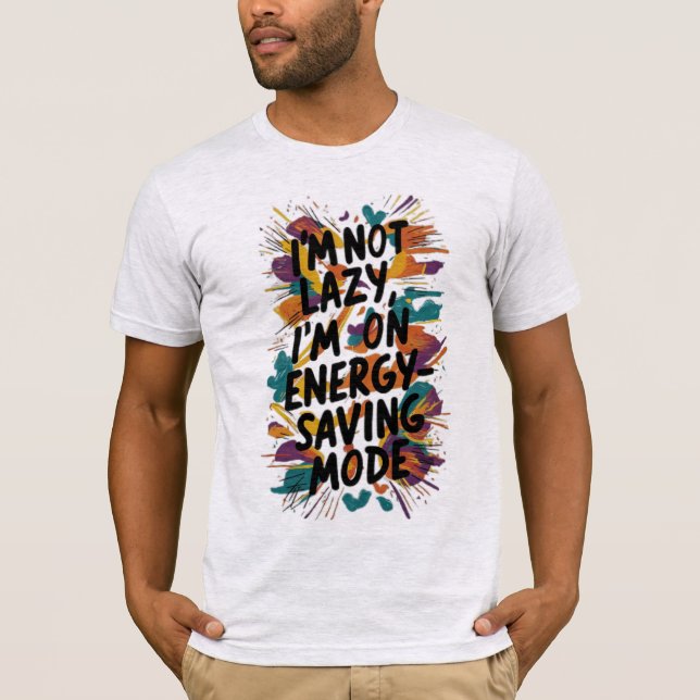 T-shirt Citation drôle de protestation colorée (Devant)