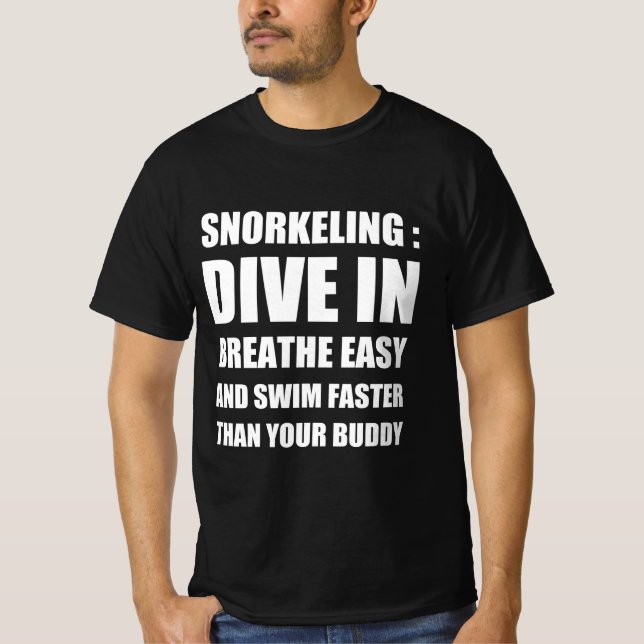 T-shirt Citation drôle de snorkeling (Devant)