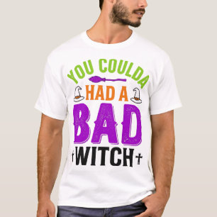 T-shirt Citation drôle de sorcière méchante Halloween Vect