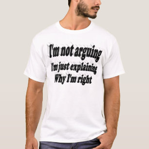 T-shirt Citation drôle de typographie noire sur une disput