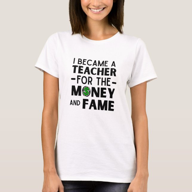 T-shirt citation drôle d'enseignant je suis devenu enseign (Devant)