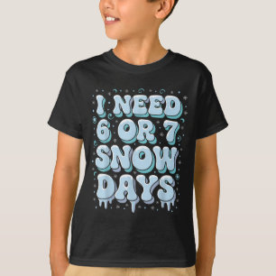 T-shirt Citation drôle d'hiver Enseignant Élève 6 ou 7 J'a