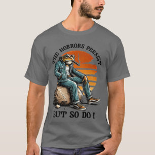 T-shirt Citation drôle d'homme grenouille Les horreurs per