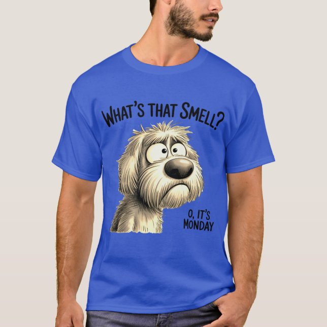 T-shirt Citation drôle d'humour sur l'odeur du lundi (Devant)