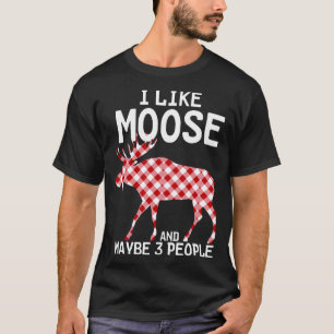 T-shirt Citation Drôle J'Aime Moose Xmas Party Et Peut-Êtr