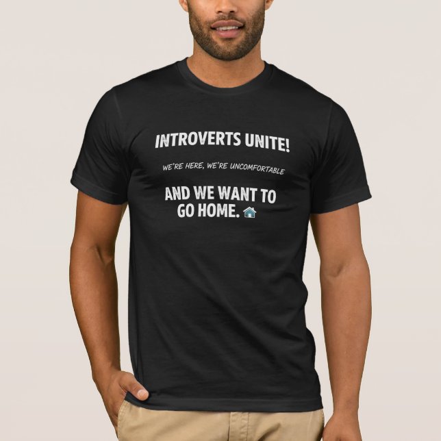 T-shirt citation drôle "Les introvertis s'unissent (Devant)