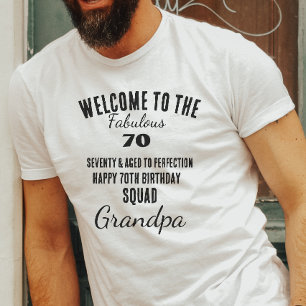 T-shirt Citation drôle personnalisée pour 70 ans d'anniver