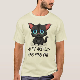 T-shirt Citation Drôle Se Déplie Autour Et Découvrez Chat 