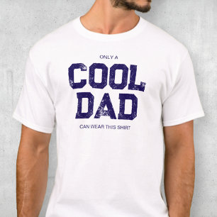 T-shirt Citation Drôle Typographie Bleue Humour Papa Cool