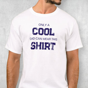 T-shirt Citation drôle Typographie bleue Humour Papa cool