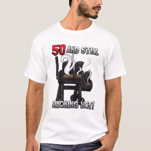 T-shirt Citation du barbecue du 50e anniversaire "Fumer ch