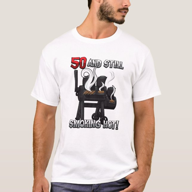 T-shirt Citation du barbecue du 50e anniversaire "Fumer ch (Devant)