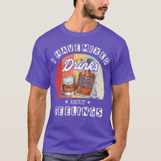 T-shirt Citation du barman Boissons mixtes sur les sentime