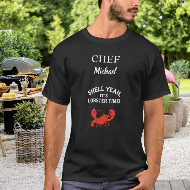 T-shirt Citation du chef cuisinier de langouste rouge noir (Créateur téléchargé)