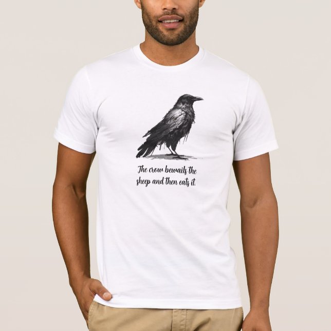 T-shirt Citation du Corbeau noir (Devant)