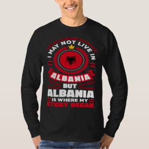 T-shirt Citation du drapeau albanais Albanie albanais