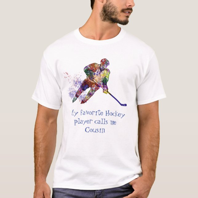 T-shirt Citation du joueur de hockey (Devant)