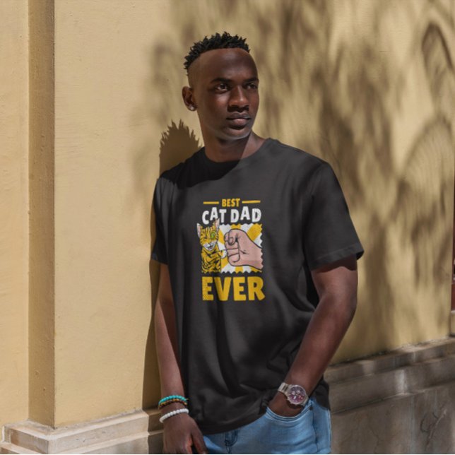 T-shirt Citation du père du chat de première tentative (Créateur téléchargé)