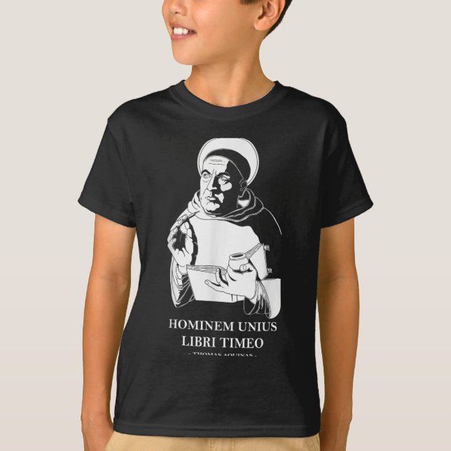 T-shirt Citation du philosophe Unius Libri Thomas Aquinas (Devant)