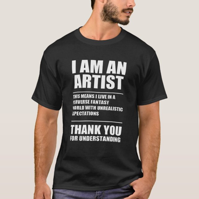 T-shirt Citation d'un professeur d'art (Devant)